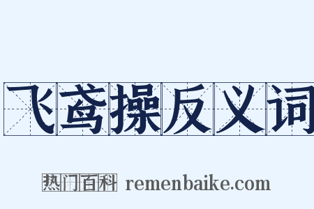 飞鸢操反义词是什么意思的图片